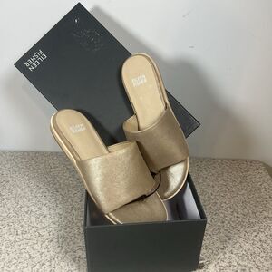 EILEEN FISHER | Kore PM flat Sandals platinum size 7 NWB summer boho thong $195